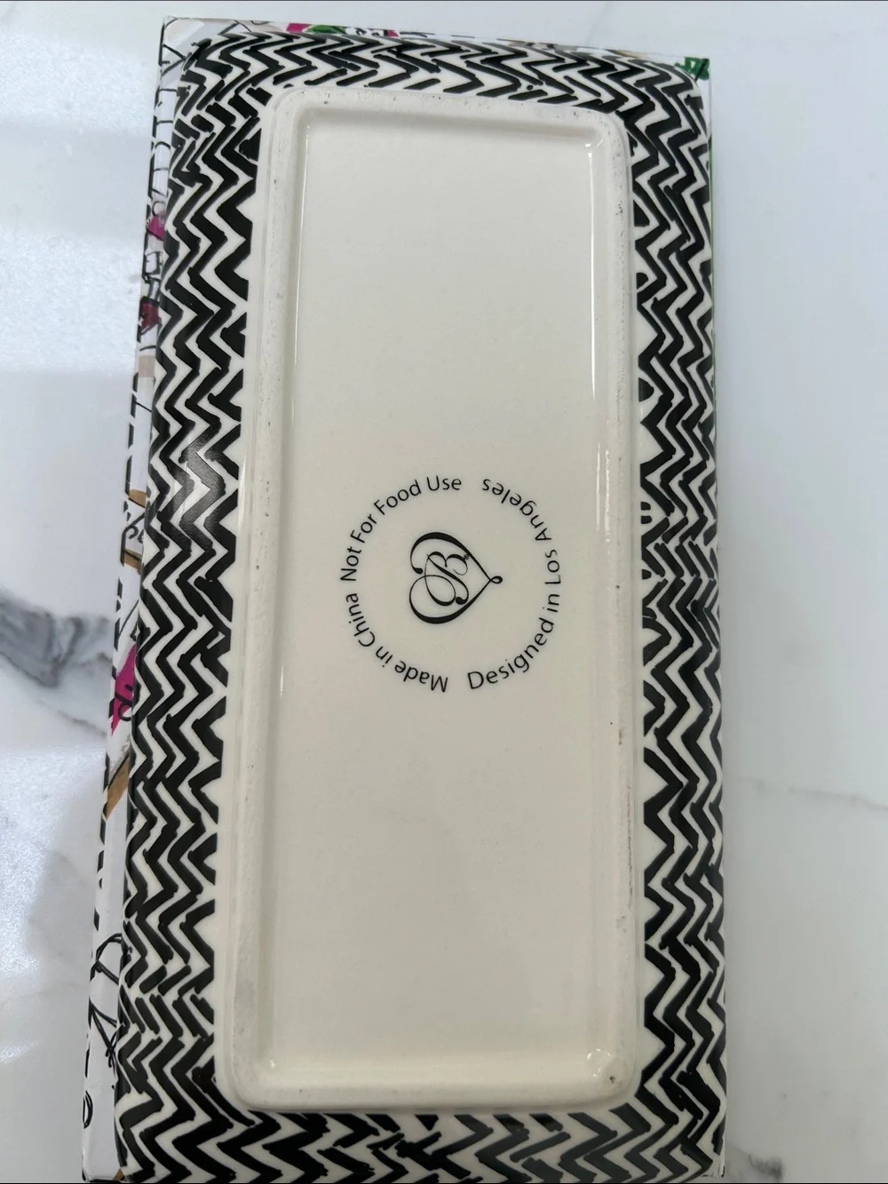 Brighton Porcelain Fashion Passport Trinket Trays — Green, Pink, Blue, Black